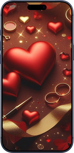 Силиконовый чехол Сердечки v3 для Apple iPhone 17 PRO - 5833u-4030 изображение 