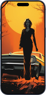 Силиконовый чехол Чехол для телефона Девушка возле автомобиля для Apple iPhone 17 PRO - 5946u-4030 изображение 