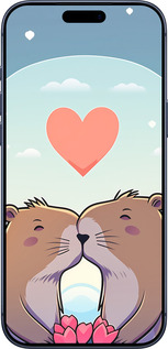 Силиконовый чехол Капибара любовь для Apple iPhone 17 PRO - 6027u-4030 изображение 