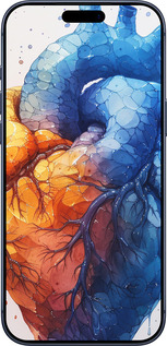 Силиконовый чехол Арт-сердце для Apple iPhone 17 PRO - 6034u-4030 изображение 