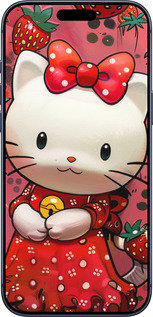 Силиконовый чехол hello kitty1 для Apple iPhone 17 PRO - 6036u-4030 изображение 