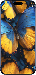 Силиконовый чехол Желто-голубые бабочки для Apple iPhone 17 PRO - 6046u-4030 изображение 