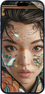 Силиконовый чехол Взгляд души самурая для Apple iPhone 17 PRO - 6076u-4030 изображение 