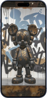 Силиконовый чехол Bronze kaws v2 для Apple iPhone 17 PRO - 6098u-4030 изображение 