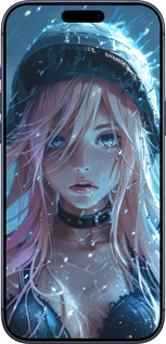 Силиконовый чехол Аниме-дива под дождем для Apple iPhone 17 PRO - 6120u-4030 изображение 