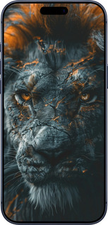 Силиконовый чехол Пламенный лев для Apple iPhone 17 PRO - 6153u-4030 изображение 