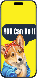 Силиконовый чехол чехол с корги You Can Do It для Apple iPhone 17 PRO - 6184u-4030 изображение 