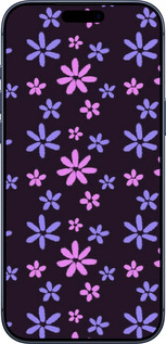 Силиконовый чехол с  цветами для Apple iPhone 17 PRO - 6258u-4030 изображение 