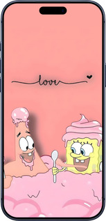 Силиконовый чехол Спанч Боб для Apple iPhone 17 PRO - 6282u-4030 изображение 