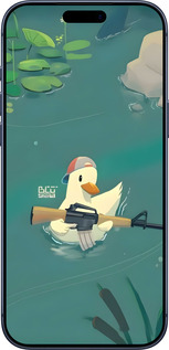 Силиконовый чехол Уточка с автоматом для Apple iPhone 17 PRO - 6356u-4030 изображение 