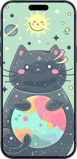 Силіконовий чехол Милый котик для Apple iPhone 17 PRO - 6364u-4030 изображение 