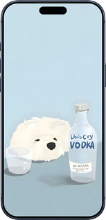 Силіконовий чехол Пес водка для Apple iPhone 17 PRO - 6368u-4030 изображение 