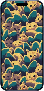 Силиконовый чехол С изображением кошек для Apple iPhone 17 PRO - 6429u-4030 изображение 