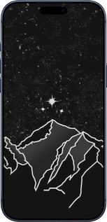 Силиконовый чехол Минималистический горный пейзаж для Apple iPhone 17 PRO - 6438u-4030 изображение 