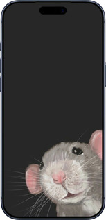 Силиконовый чехол The Peeking Rat для Apple iPhone 17 PRO - 6442u-4030 изображение 