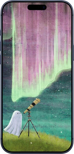 Силиконовый чехол Привидение и звезды для Apple iPhone 17 PRO - 6443u-4030 изображение 