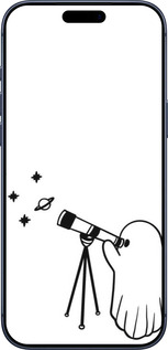 Силиконовый чехол Привидение астроном для Apple iPhone 17 PRO - 6444u-4030 изображение 