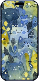 Силиконовый чехол С изображением кошачьего леса для Apple iPhone 17 PRO - 6447u-4030 изображение 