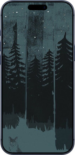 Силиконовый чехол Лиса и ночной лес для Apple iPhone 17 PRO - 6481u-4030 изображение 