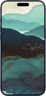 Силиконовый чехол С изображением гор Индиго для Apple iPhone 17 PRO - 6484u-4030 изображение 