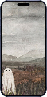 Силиконовый чехол Одинокий призрак на фоне гор для Apple iPhone 17 PRO - 6486u-4030 изображение 