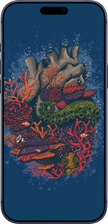 Силиконовый чехол Сердце моря для Apple iPhone 17 PRO - 6506u-4030 изображение 