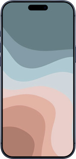 Силиконовый чехол С синими и розовыми волнами в стиле ретро для Apple iPhone 17 PRO - 6532u-4030 изображение 