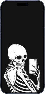 Силиконовый чехол Скелет делает Selfie для Apple iPhone 17 PRO - 6535u-4030 изображение 