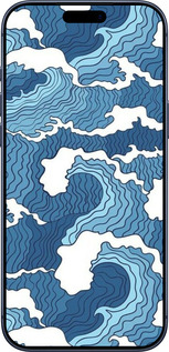 Силиконовый чехол Абстрактный рисунок морских волн для Apple iPhone 17 PRO - 6538u-4030 изображение 