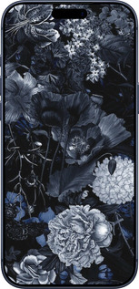 Силиконовый чехол Абстрактный цветочный рисунок в синих тонах для Apple iPhone 17 PRO - 6539u-4030 изображение 