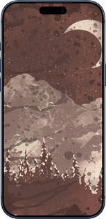 Силиконовый чехол С изображением лунного пейзажа в ночном лесу для Apple iPhone 17 PRO - 6546u-4030 изображение 