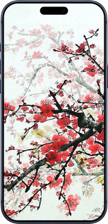 Силиконовый чехол Цветущий куст для Apple iPhone 17 PRO - 831u-4030 изображение 