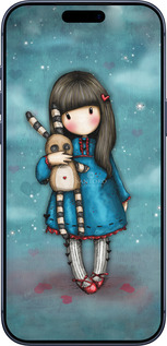 Силиконовый чехол Девочка с зайчиком для Apple iPhone 17 PRO - 915u-4030 изображение 