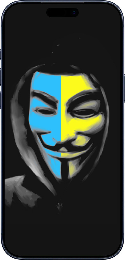 Силиконовый чехол Украинский анонимус для Apple iPhone 17 PRO - 1062u-4030 изображение 