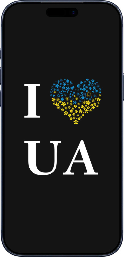 Силиконовый чехол I love UA для Apple iPhone 17 PRO - 1112u-4030 изображение 