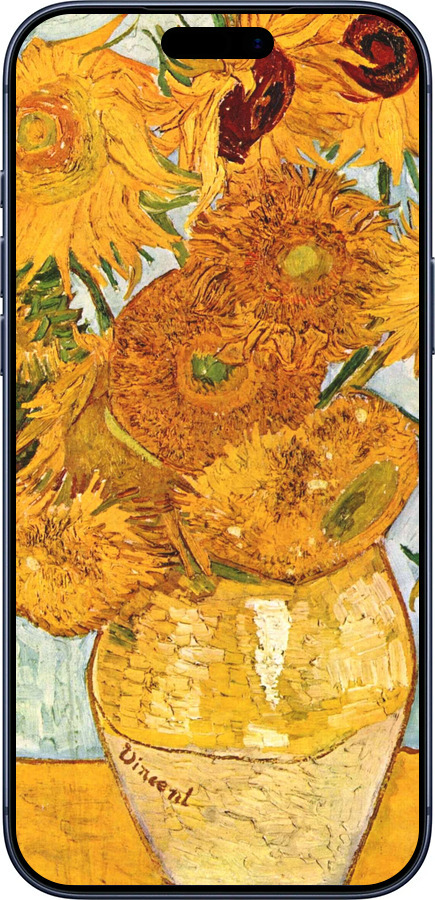 Силиконовый чехол Винсент Ван Гог. Подсолнухи для Apple iPhone 17 PRO - 162u-4030 изображение 