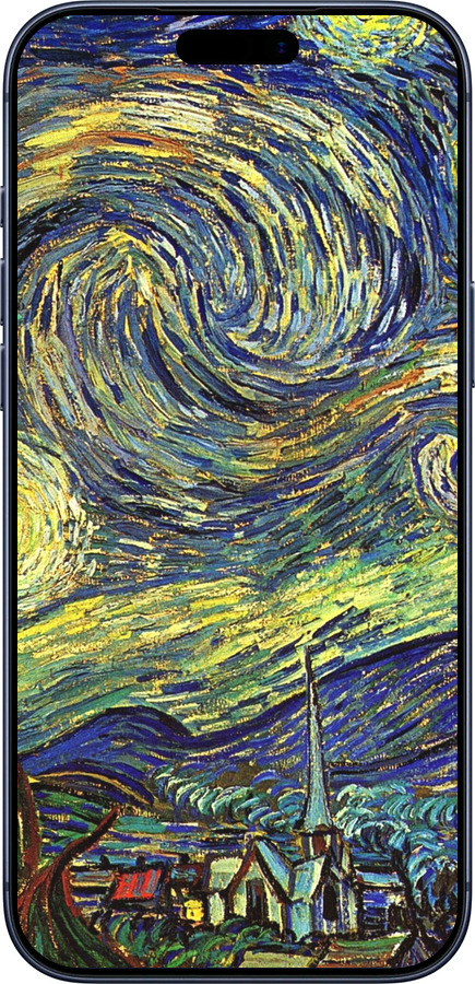 Силіконовий чехол Вінсент Ван Гог. Зоряна ніч для Apple iPhone 17 PRO - 163u-4030 изображение 