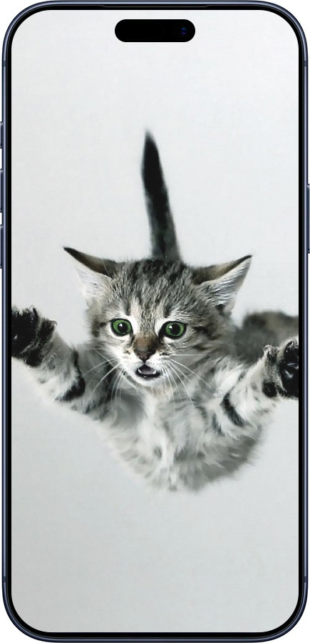 Силиконовый чехол Летящий котёнок для Apple iPhone 17 PRO - 2322u-4030 изображение 