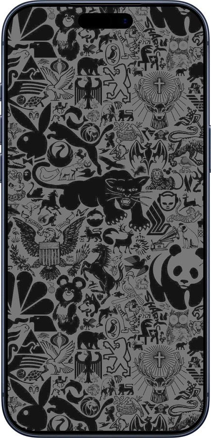 Силиконовый чехол Чёрно-серый стикер бомбинг для Apple iPhone 17 PRO - 2432u-4030 изображение 