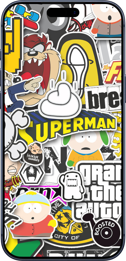 Силиконовый чехол Popular logos для Apple iPhone 17 PRO - 4023u-4030 изображение 