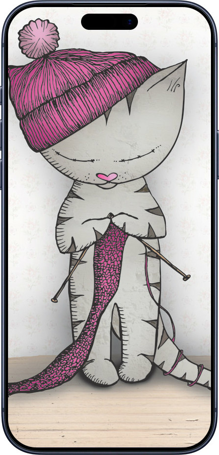 Силиконовый чехол Кошка рукодельница для Apple iPhone 17 PRO - 4056u-4030 изображение 