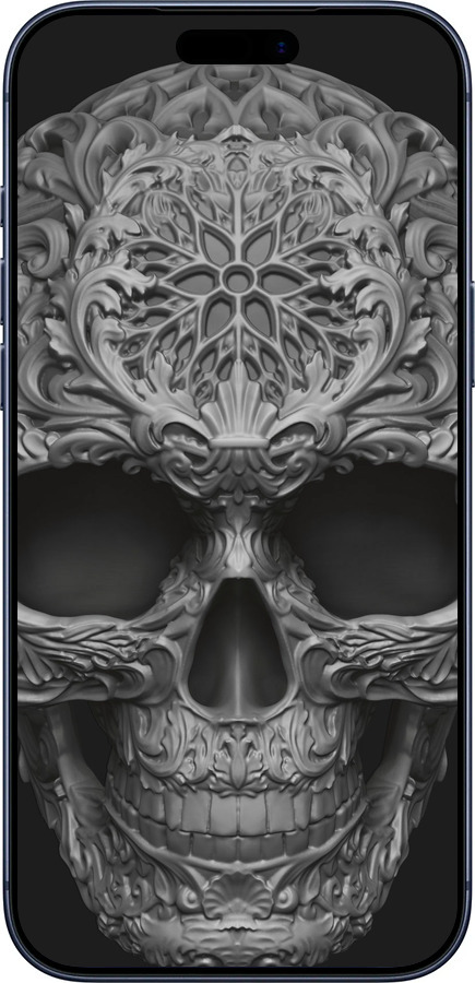 Силиконовый чехол skull-ornament для Apple iPhone 17 PRO - 4101u-4030 изображение 