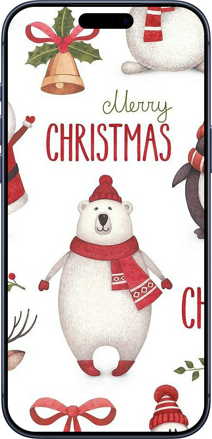 Силиконовый чехол Merry Christmas для Apple iPhone 17 PRO - 4106u-4030 изображение 