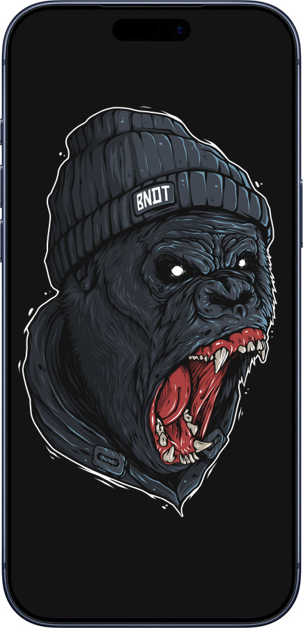 Силиконовый чехол Обезьяна в ярости для Apple iPhone 17 PRO - 4137u-4030 изображение 