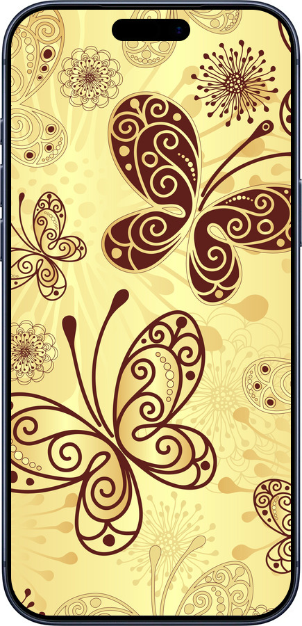 Силиконовый чехол Красивые бабочки для Apple iPhone 17 PRO - 4170u-4030 изображение 