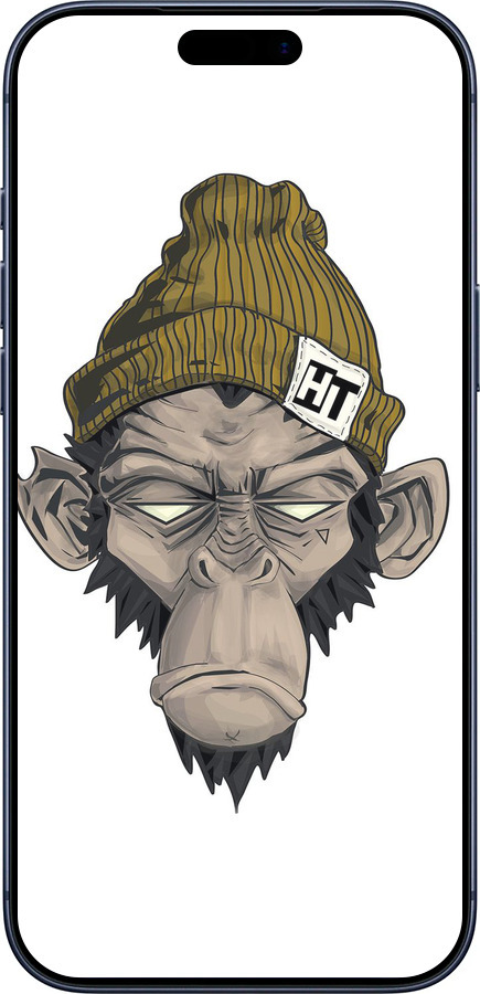 Силиконовый чехол Обезьяна в шапке для Apple iPhone 17 PRO - 4183u-4030 изображение 