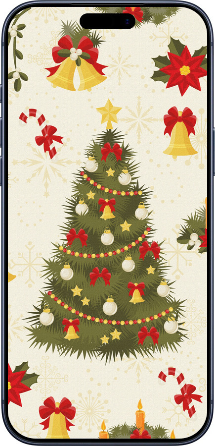 Силиконовый чехол Новогодняя елка для Apple iPhone 17 PRO - 4198u-4030 изображение 