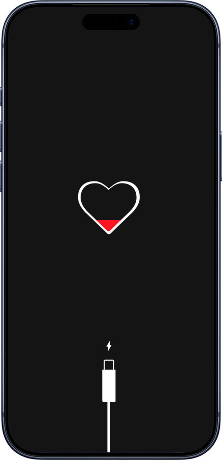 Силиконовый чехол Подзарядка сердца для Apple iPhone 17 PRO - 4274u-4030 изображение 