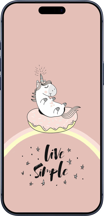 Силиконовый чехол Единорожка в пончике для Apple iPhone 17 PRO - 4282u-4030 изображение 