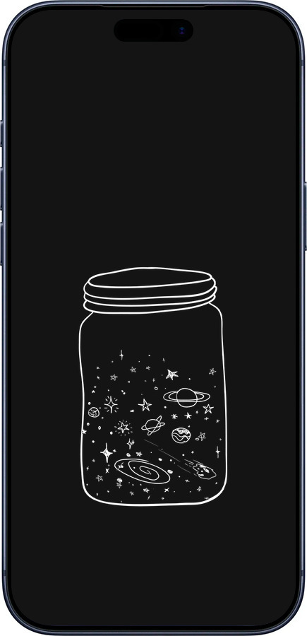 Силиконовый чехол Космос в банке для Apple iPhone 17 PRO - 4297u-4030 изображение 